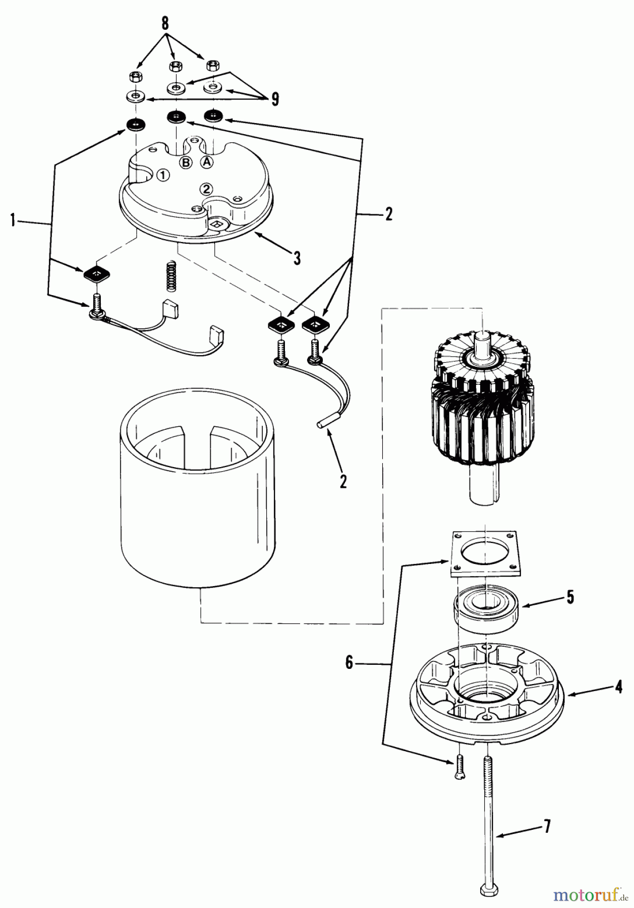  Toro Neu Mowers, Rear-Engine Rider 93-05BP01 (A-51) - Toro A-51 5-Speed Rear Engine Rider, 1979 DRIVE MOTOR PARTS