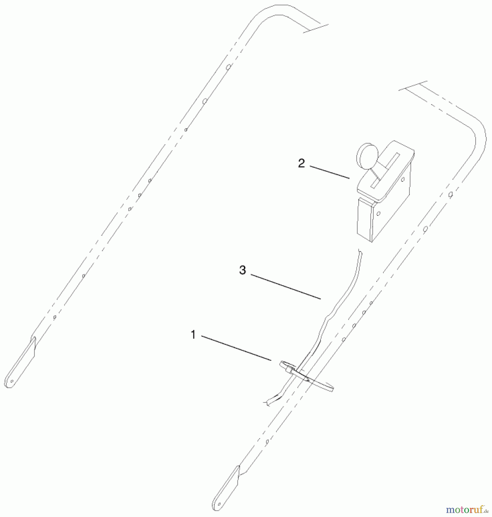 Toro Neu Accessories, Mower 98-9230 - Toro Proline Conversion Kit, GTS 200 ZS Engine HANDLE ASSEMBLY