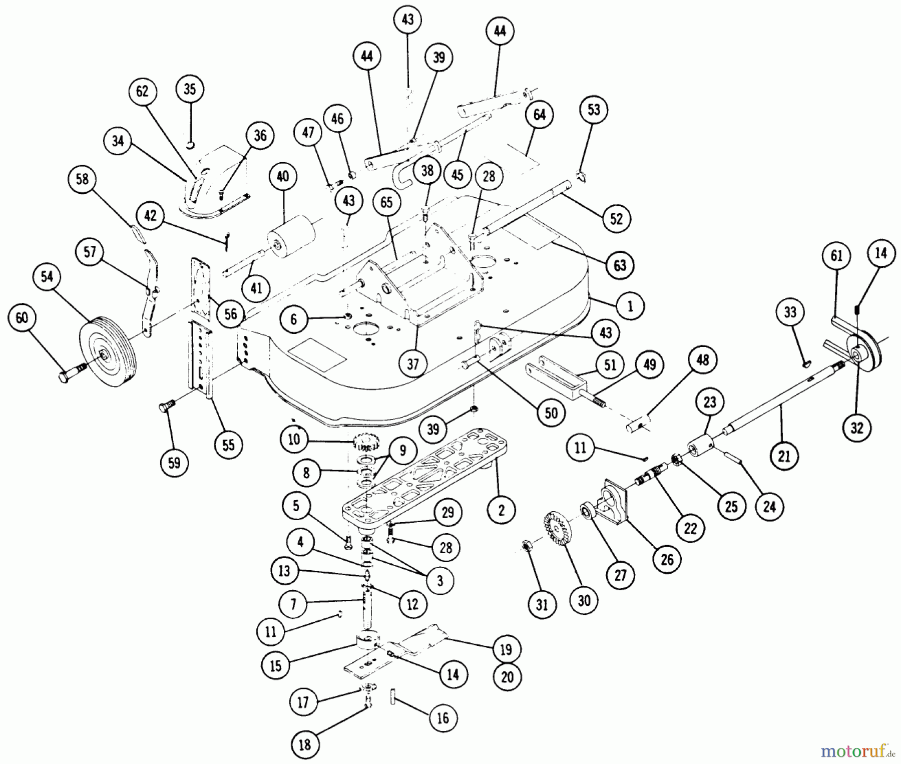  Toro Neu Mowers, Rear-Engine Rider 2-1231 - Toro 6 hp Rear Engine Rider, 1968 LAWN SKIFF MOWER PARTS LIST