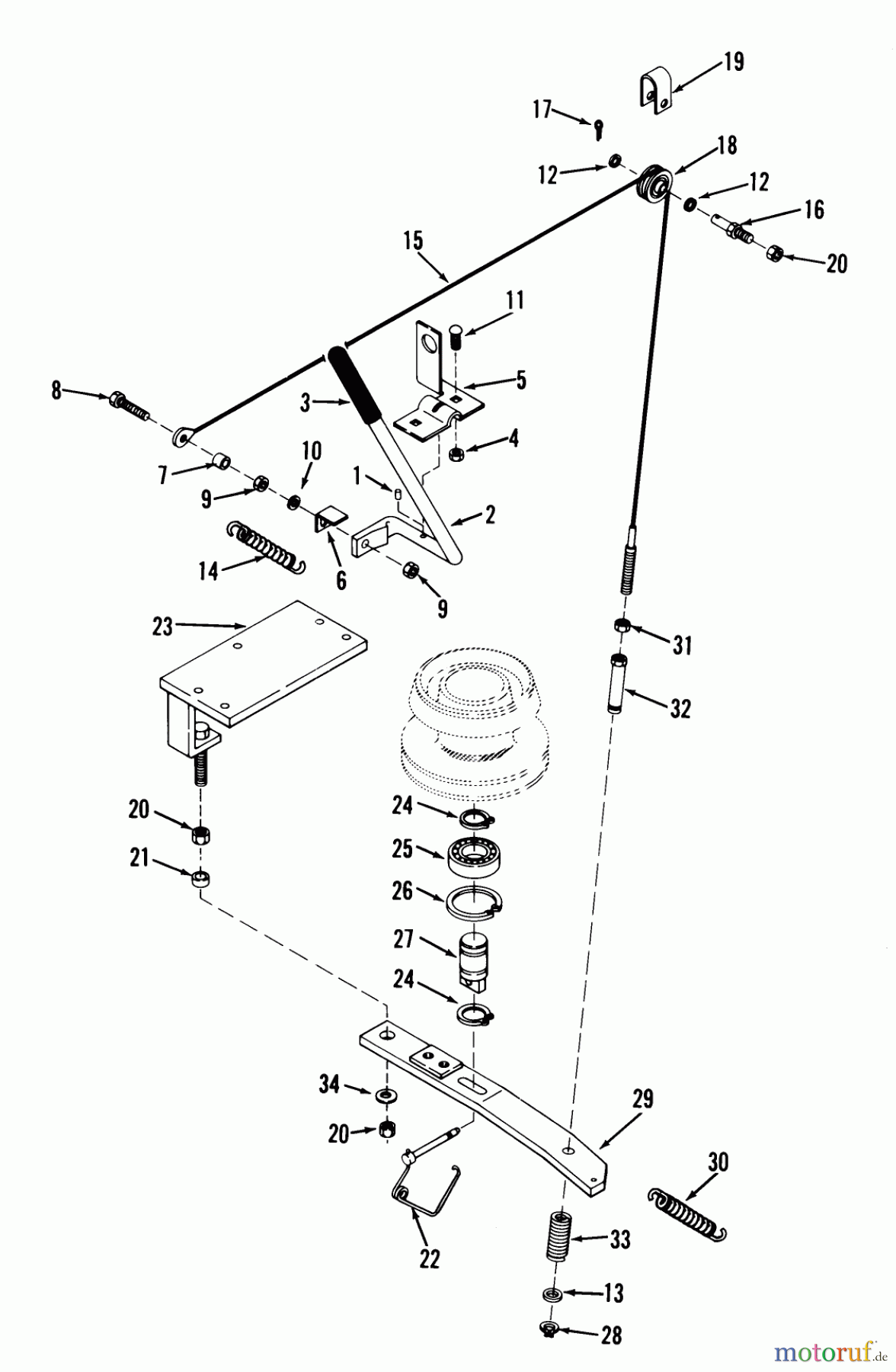 Toro Neu Mowers, Rear-Engine Rider 23-11BP01 (A-111) - Toro A-111 5-Speed Rear Engine Rider, 1982 PTO CLUTCH