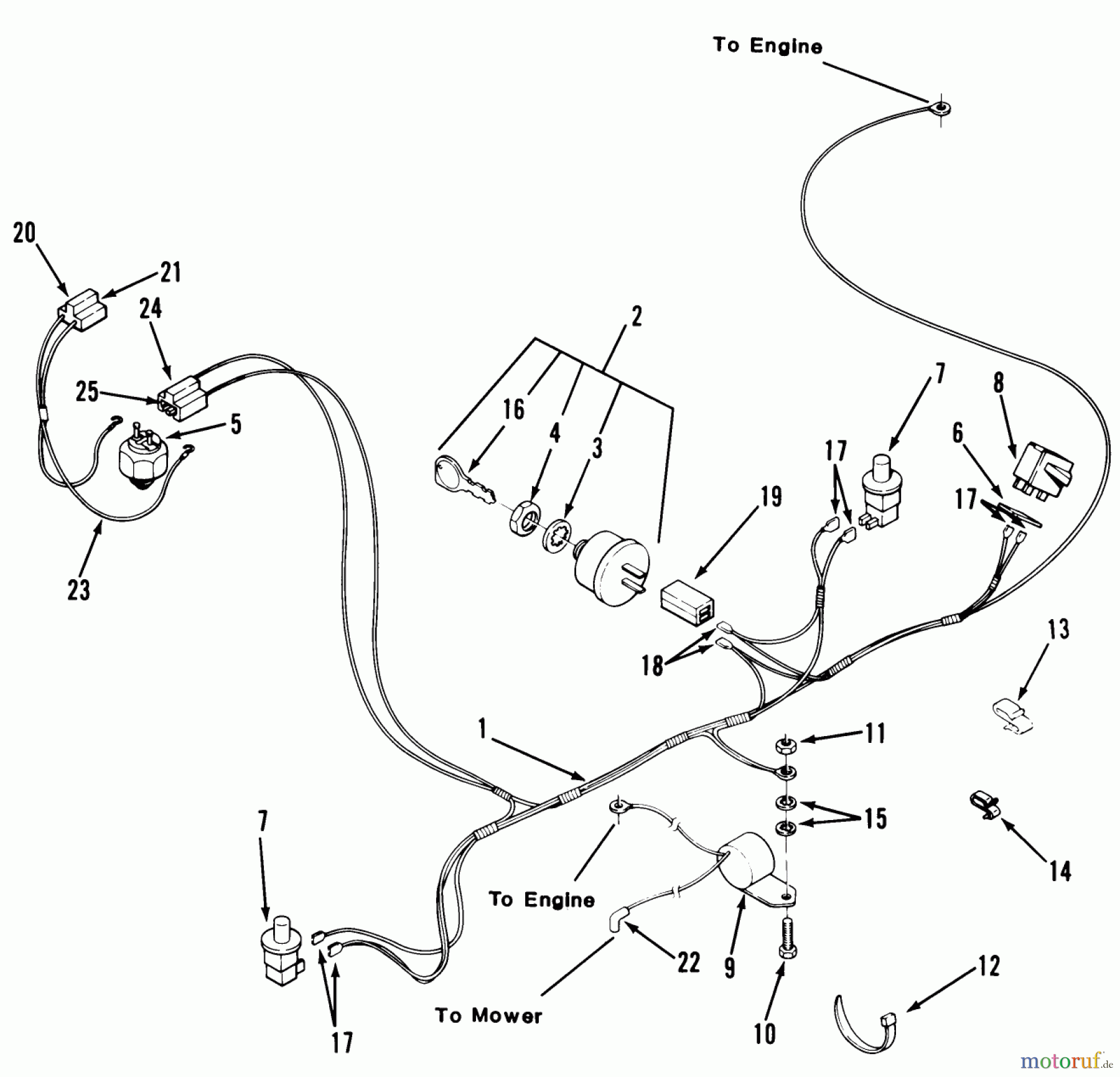Toro Neu Mowers, Rear-Engine Rider 33-08X303 (108-R) - Toro 108-R Rear Engine Rider, 1986 ELECTRICAL SYSTEM-RECOIL START