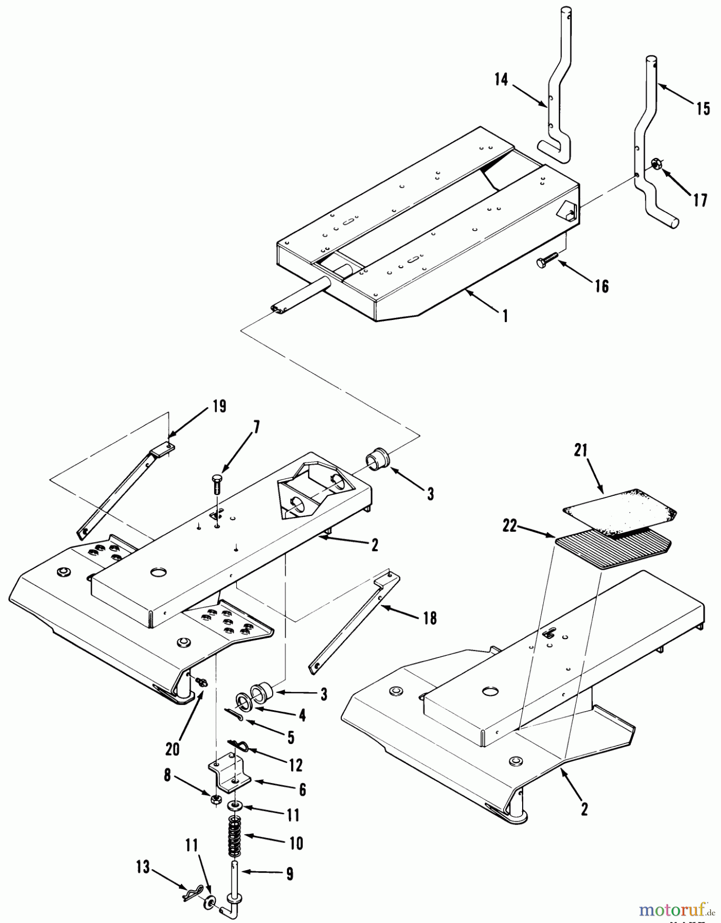  Toro Neu Mowers, Rear-Engine Rider 33-11B502 (111-5) - Toro 111-5 Rear Engine Rider, 1986 FRAME