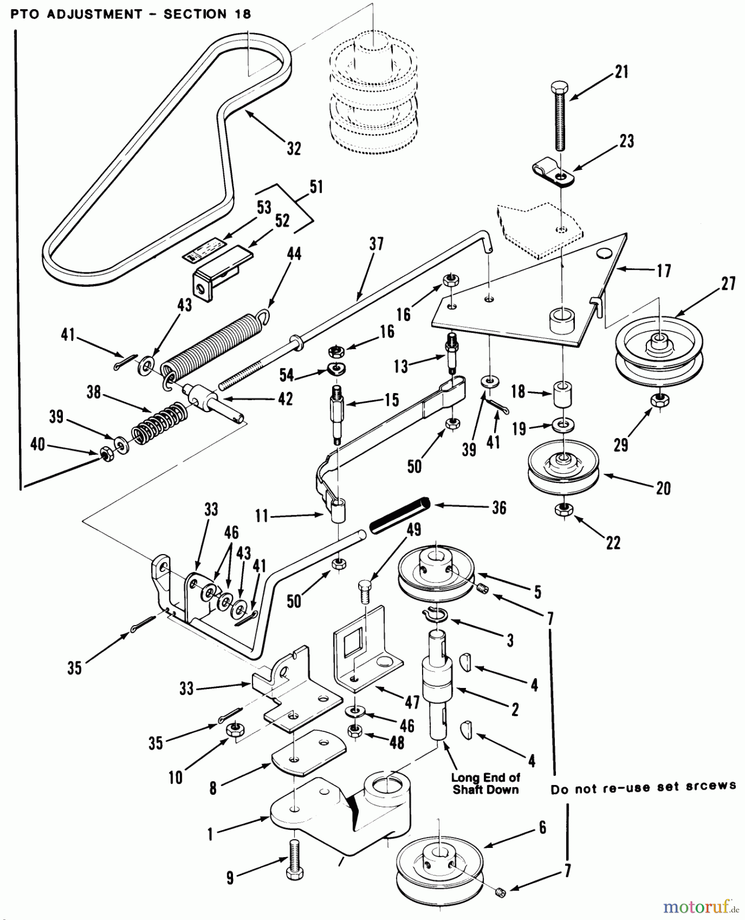 Toro Neu Mowers, Rear-Engine Rider 33-08X303 (108-R) - Toro 108-R Rear Engine Rider, 1986 PTO CLUTCH, PULLEYS, AND CONTROLS
