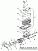 Toro 33-08B503 (108-5) - 108-5 Rear Engine Rider, 1987 Ersatzteile AIR FILTER & CARBURETOR