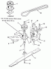 Toro 33-11BP01 (A-115) - A-115 5-Speed Rear Engine Rider, 1985 Ersatzteile SPINDLE, PULLEYS, AND DRIVE BELT