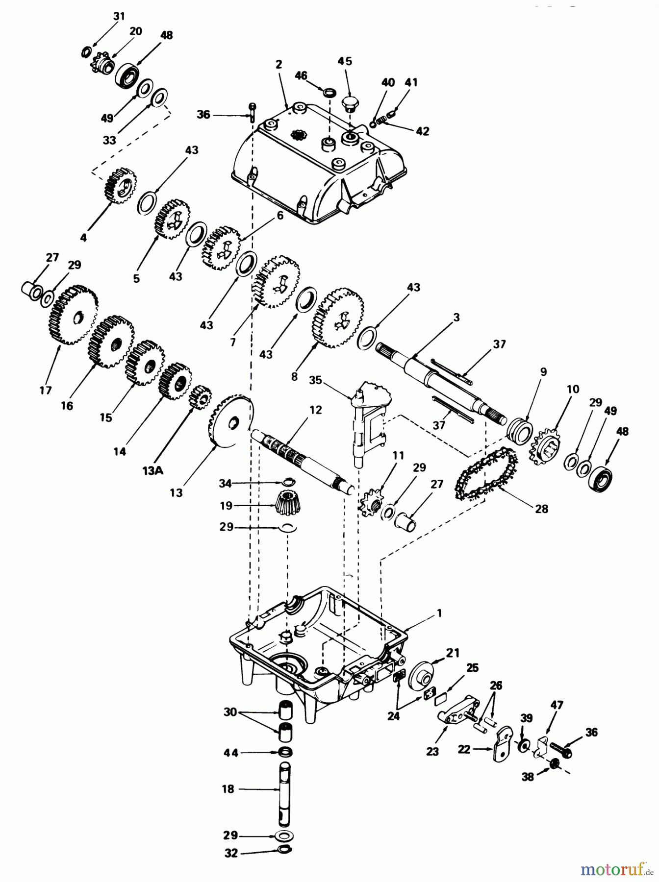 Toro Neu Mowers, Rear-Engine Rider 55600 - Toro HMR-1200, 1989 (9000001-9999999) R.H. PEERLESS TRANSMISSION MODEL NO. 700-029