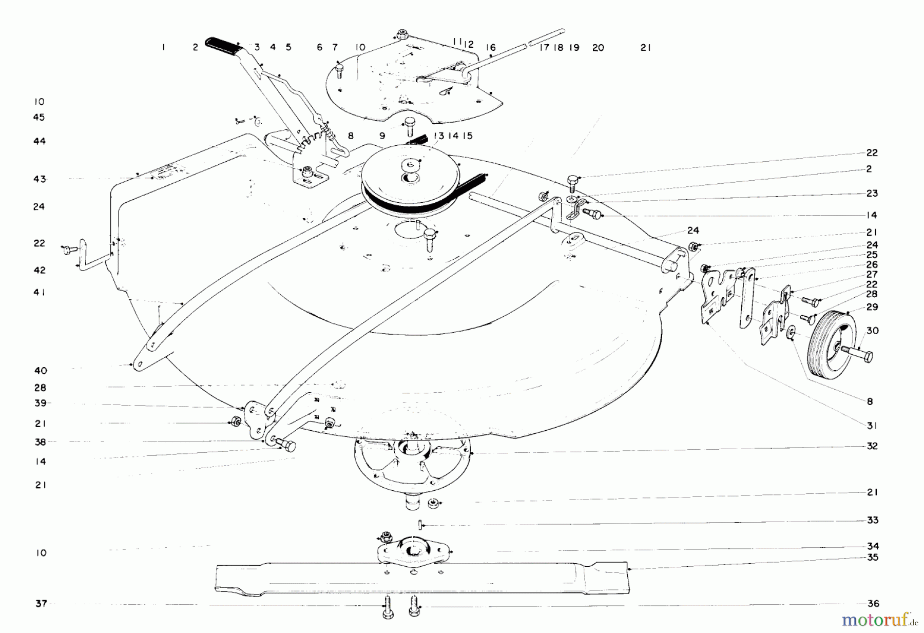 Toro Neu Mowers, Rear-Engine Rider 56000 (526) - Toro 526 Sportsman Rider, 1972 (2000001-2999999) 26