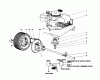 Toro 56015 - 25" Standard Rider, 1973 (3000001-3999999) Ersatzteile ENGINE AND DIFFERENTIAL ASSEMBLY