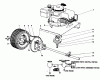 Toro 56022 - 25" Premium Rider, 1974 (4000001-4999999) Ersatzteile ENGINE AND DIFFERENTIAL ASSEMBLY MODEL NO. 56022