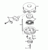 Toro 56027 - 25" Premium Rider Keylectric, 1975 (5000001-5999999) Ersatzteile REWIND STARTER NO. 590420 (MODEL NO. 56022)