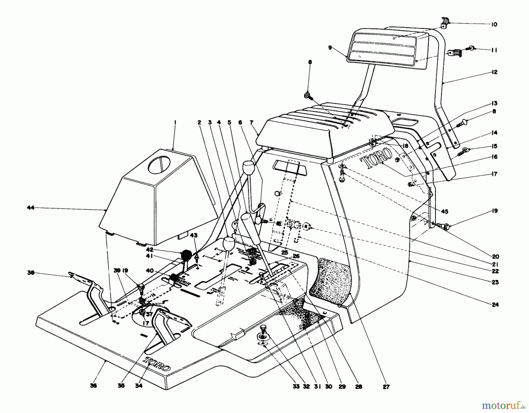 Toro Neu Mowers, Rear-Engine Rider 56033 - Toro 25