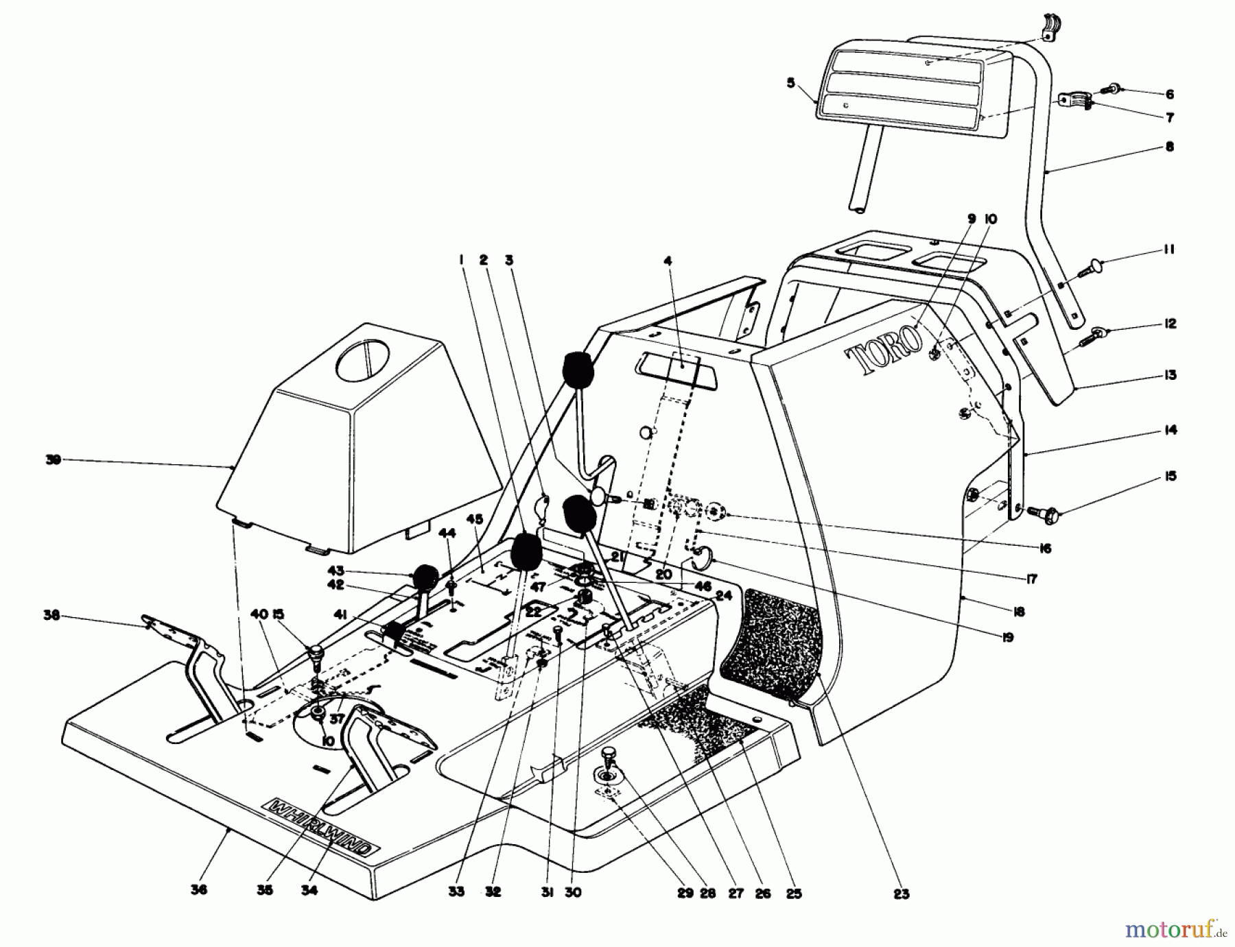  Toro Neu Mowers, Rear-Engine Rider 56044 - Toro 25