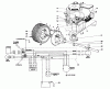 Toro 56044 - 25" Premium Rider Keylectric, 1980 (0000001-0999999) Ersatzteile ENGINE AND AXLE ASSEMBLY