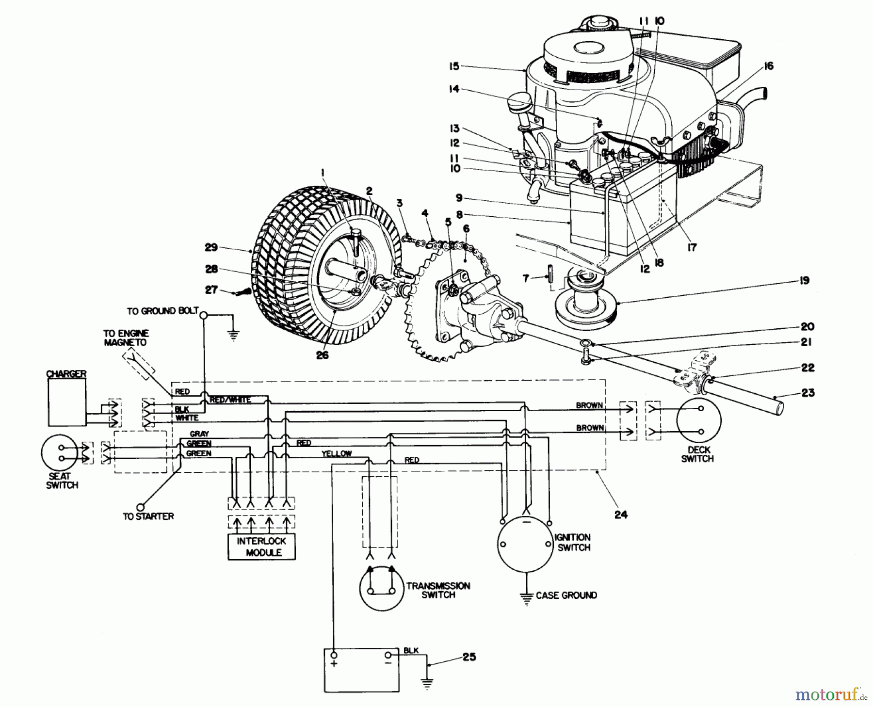 Toro Neu Mowers, Rear-Engine Rider 56044 - Toro 25