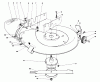 Toro 56044 - 25" Premium Rider Keylectric, 1980 (0000001-0999999) Ersatzteile MOWER HOUSING ASSEMBLY