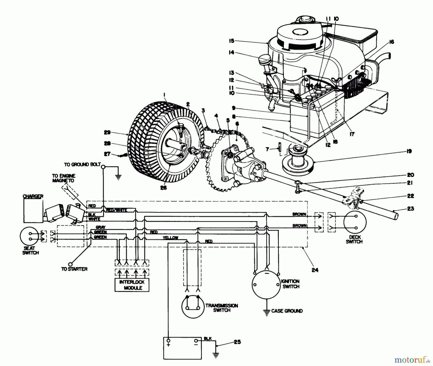 Toro Neu Mowers, Rear-Engine Rider 56044 - Toro 25