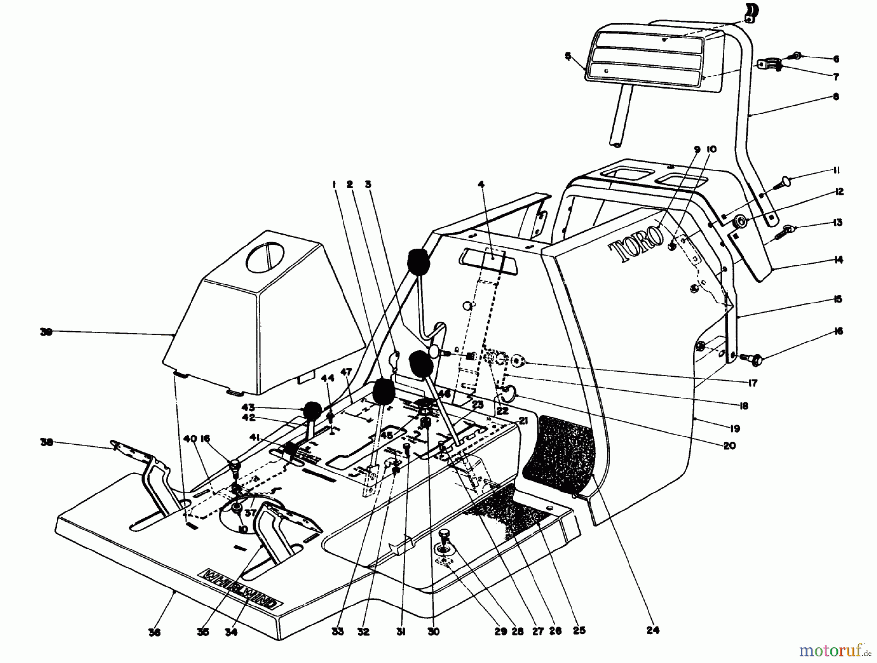 Toro Neu Mowers, Rear-Engine Rider 56080 - Toro 25