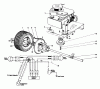 Toro 56080 - 25" Whirlwind Premium Rider, 1981 (1000001-1999999) Ersatzteile ENGINE AND DIFFERENTIAL ASSEMBLY