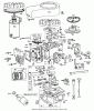 Toro 56150 (732) - 732 Sportsman Rider, 1971 (1000001-1999999) Ersatzteile ENGINE BRIGGS & STRATTON MODEL NO. 170705-1164 ELECTRIC START