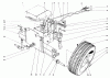 Toro 56150 (732) - 732 Sportsman Rider, 1971 (1000001-1999999) Ersatzteile FRONT AXLE AND WHEEL ASSEMBLY