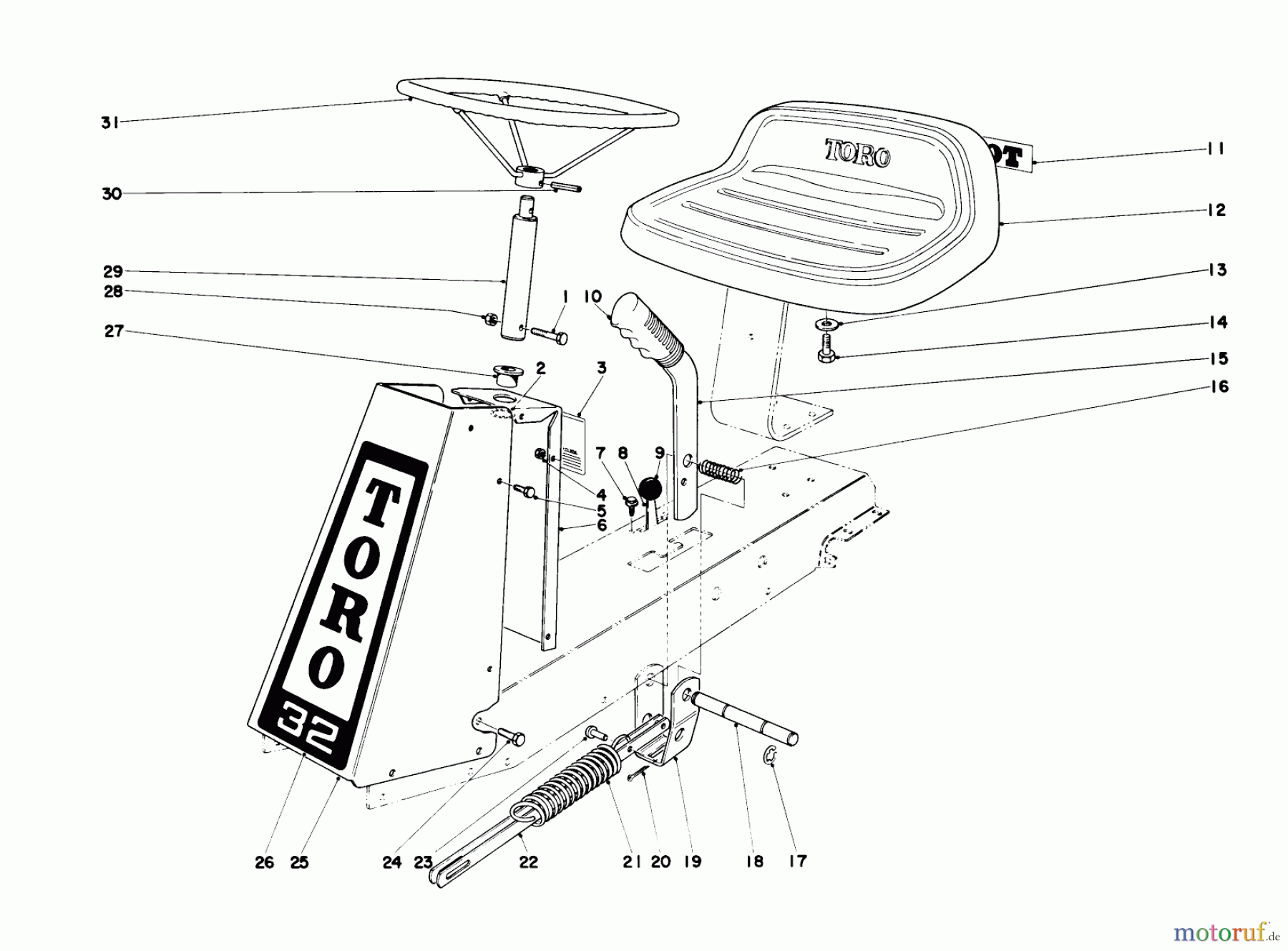 Toro Neu Mowers, Rear-Engine Rider 56173 - Toro 32