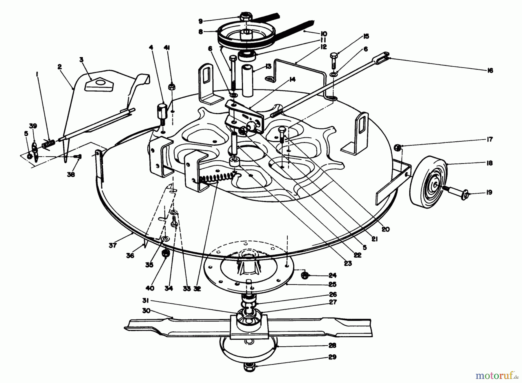 Toro Neu Mowers, Rear-Engine Rider 56123 (8-25) - Toro 8-25 Rear Engine Rider, 1990 (0000001-0999999) CUTTING UNIT ASSEMBLY