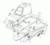 Toro 56127 (7-25) - 7-25 Rear Engine Rider, 1989 (9000001-9999999) Ersatzteile FRONT BODY ASSEMBEY