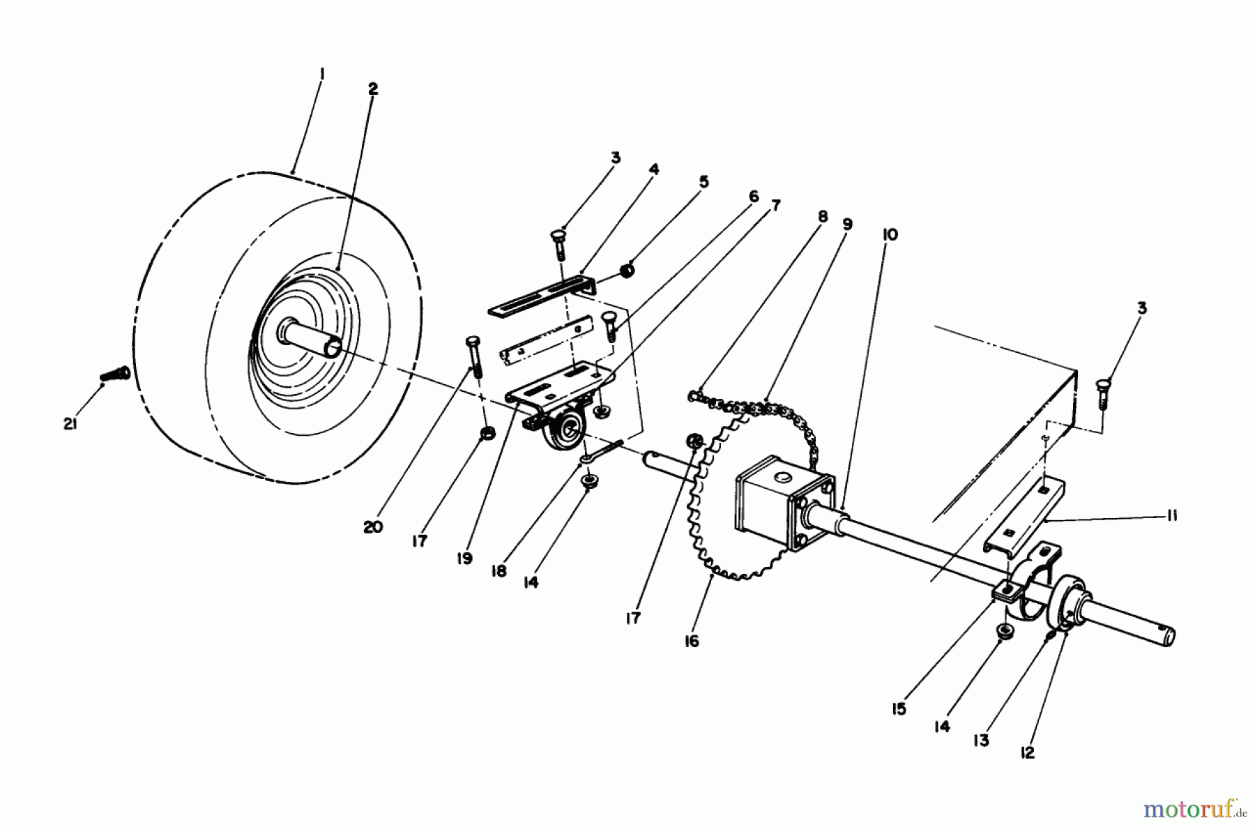 Toro Neu Mowers, Rear-Engine Rider 56123 (8-25) - Toro 8-25 Rear Engine Rider, 1989 (9000001-9999999) REAR AXLE ASSEMBLY