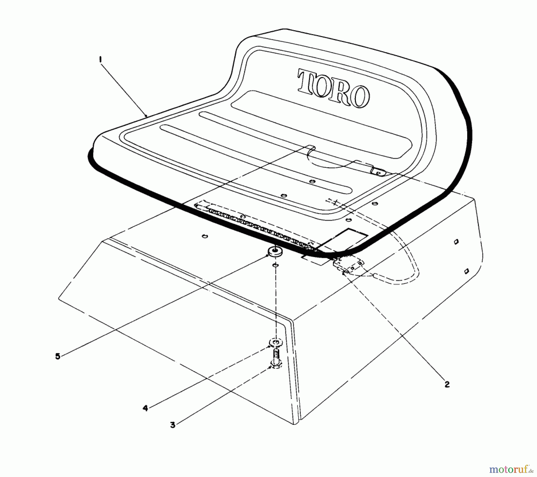 Toro Neu Mowers, Rear-Engine Rider 56125 (7-25) - Toro 7-25 Rear Engine Rider, 1982 (2000001-2999999) SEAT ASSEMBLY