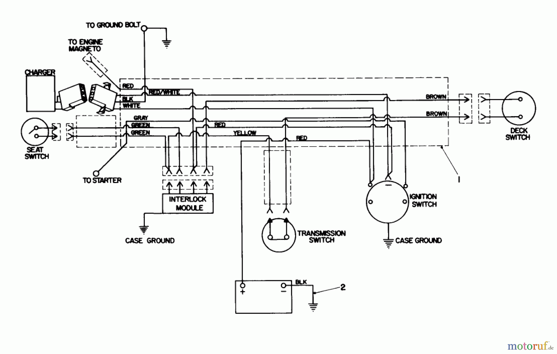 Toro Neu Mowers, Rear-Engine Rider 56125 (7-25) - Toro 7-25 Rear Engine Rider, 1985 (5000001-5999999) ELECTRICAL SCHEMATIC
