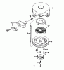 Toro 56125 (7-25) - 7-25 Rear Engine Rider, 1985 (5000001-5999999) Ersatzteile REWIND STARTER NO. 590420A