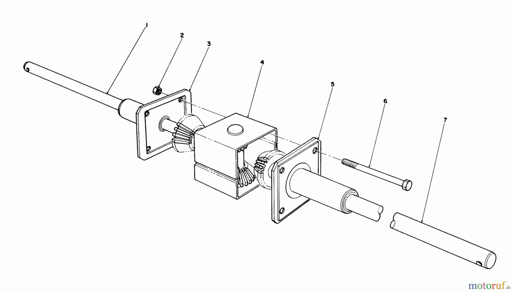 Toro Neu Mowers, Rear-Engine Rider 56125 (7-25) - Toro 7-25 Rear Engine Rider, 1986 (6000001-6999999) DIFFERENTIAL ASSEMBLY