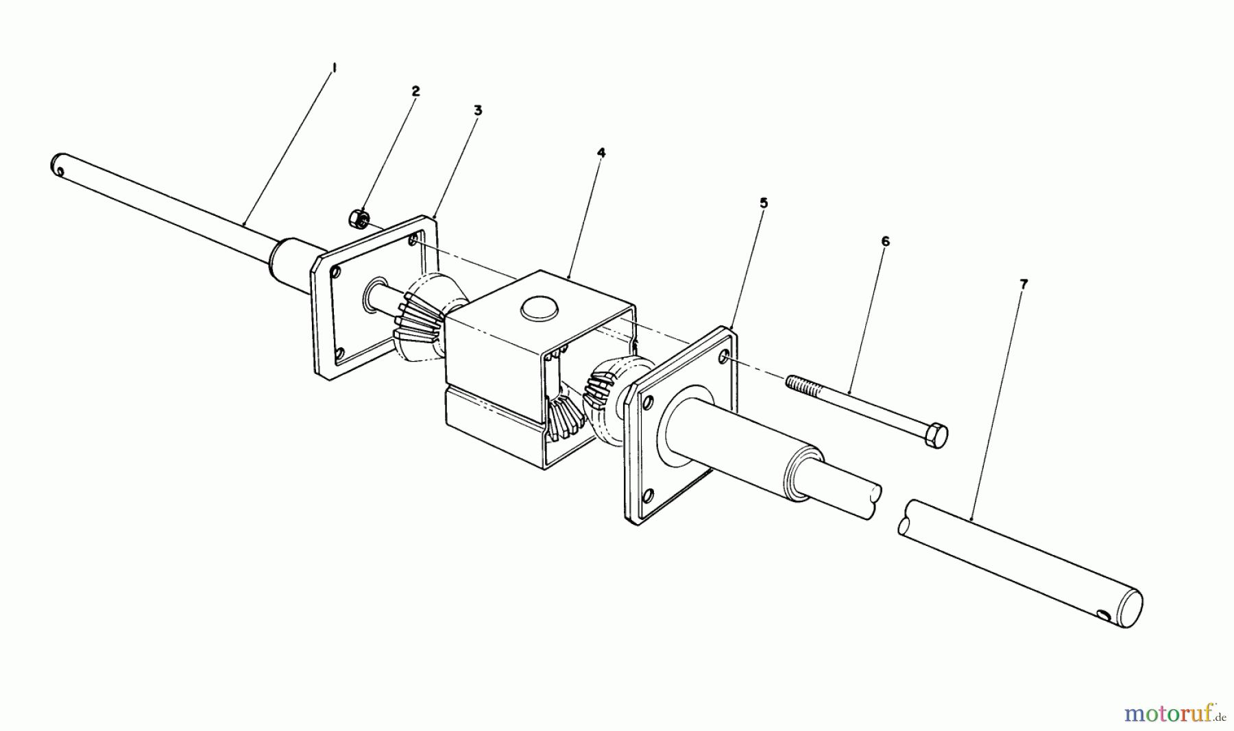 Toro Neu Mowers, Rear-Engine Rider 56125 (7-25) - Toro 7-25 Rear Engine Rider, 1987 (7000001-7999999) DIFFERENTIAL ASSEMBLY
