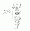 Toro 56125 (7-25) - 7-25 Rear Engine Rider, 1987 (7000001-7999999) Ersatzteile REWIND STARTER NO. 590420A