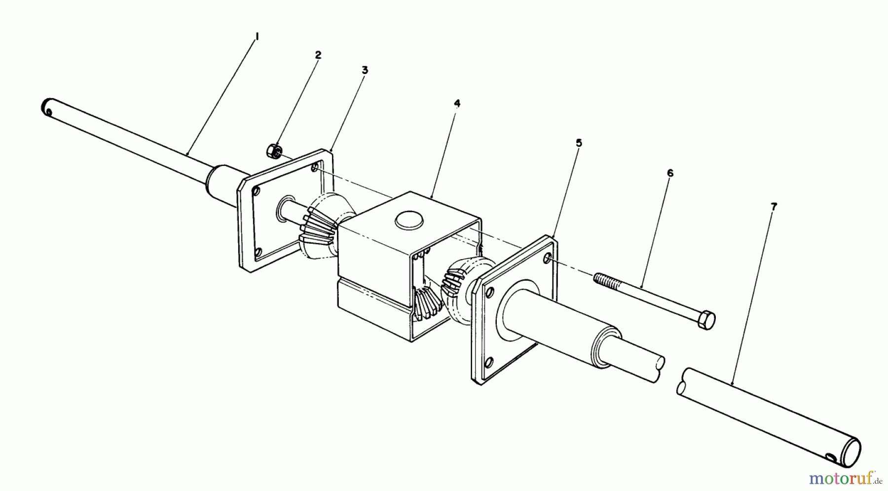  Toro Neu Mowers, Rear-Engine Rider 56127 (7-25) - Toro 7-25 Rear Engine Rider, 1988 (8000001-8999999) DIFFERENTIAL ASSEMBLY