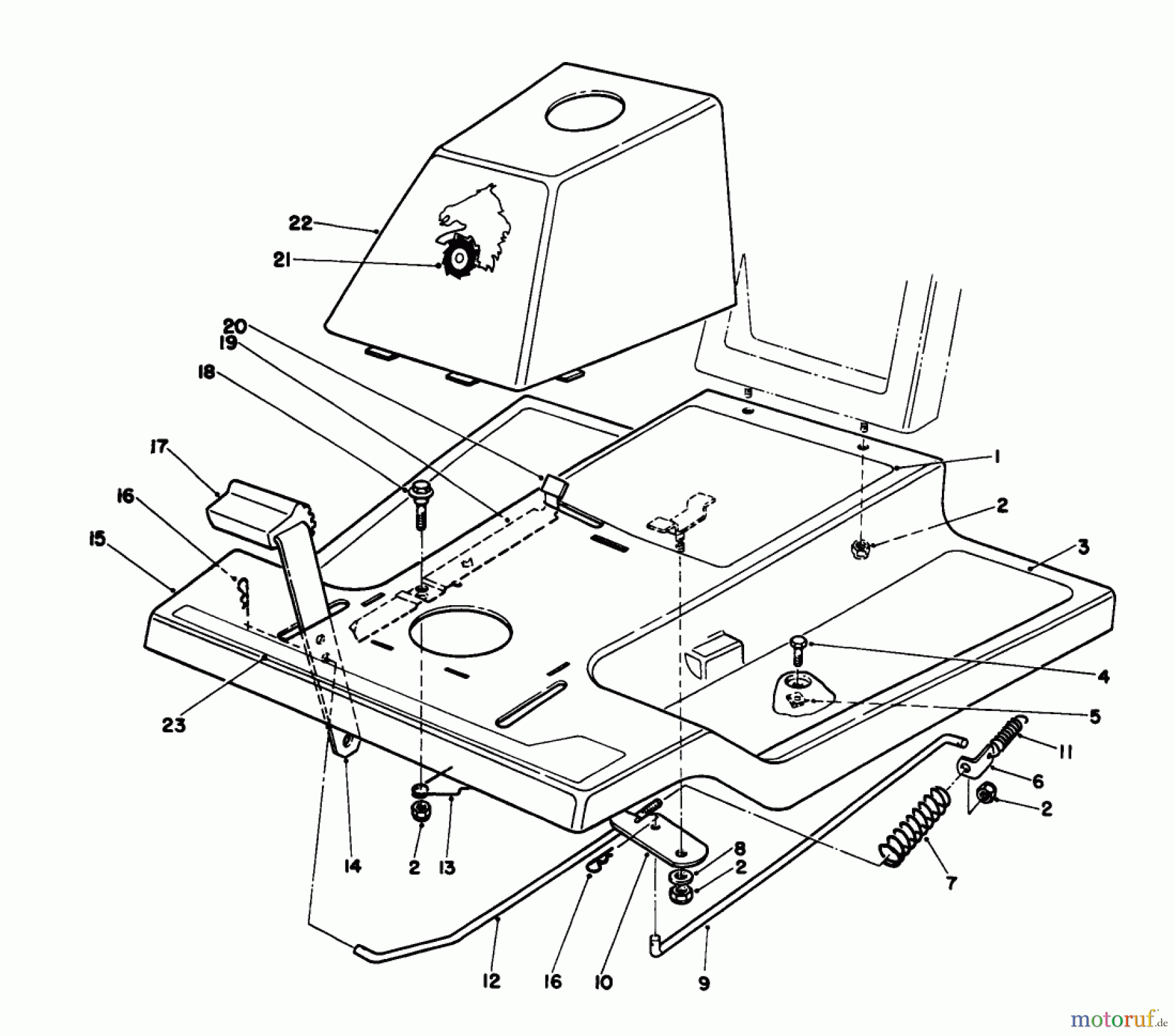 Toro Neu Mowers, Rear-Engine Rider 56132 (8-25) - Toro 8-25 Recycler Rider, 1992 (2000001-2999999) FRONT BODY ASSEMBLY