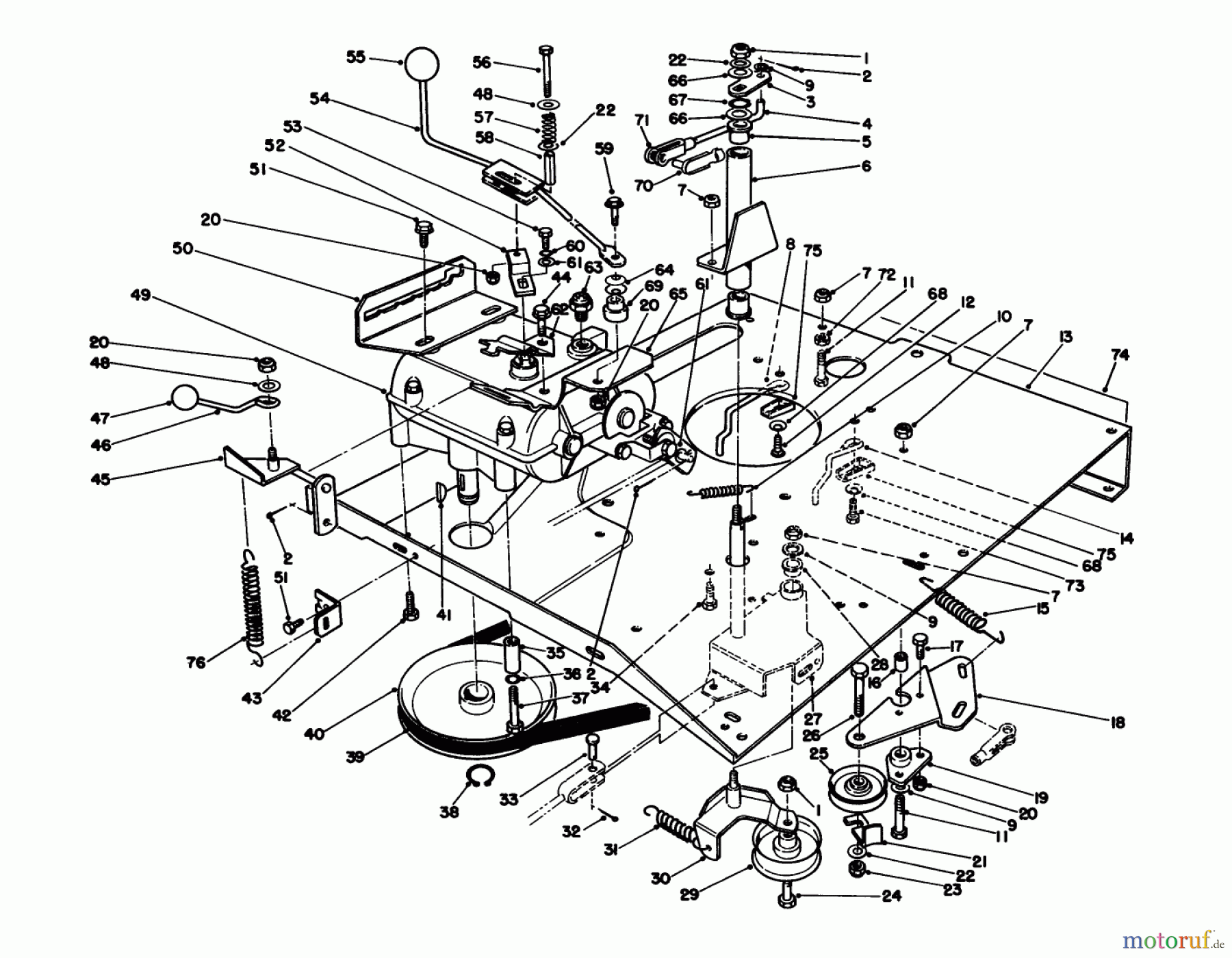  Toro Neu Mowers, Rear-Engine Rider 56132 (825) - Toro 825 Recycler Rider, 1991 (1000001-1999999) TRANSMISSION & LINKAGE ASSEMBLY