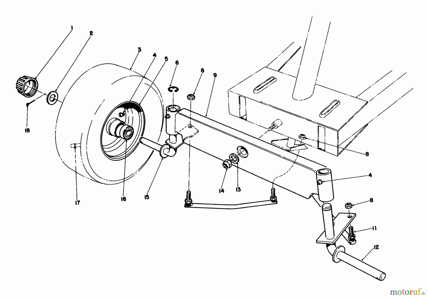 Toro Neu Mowers, Rear-Engine Rider 56133 (8-25) - Toro 8-25 Rear Engine Rider, 1992 (2000001-2999999) FRONT AXLE ASSEMBLY