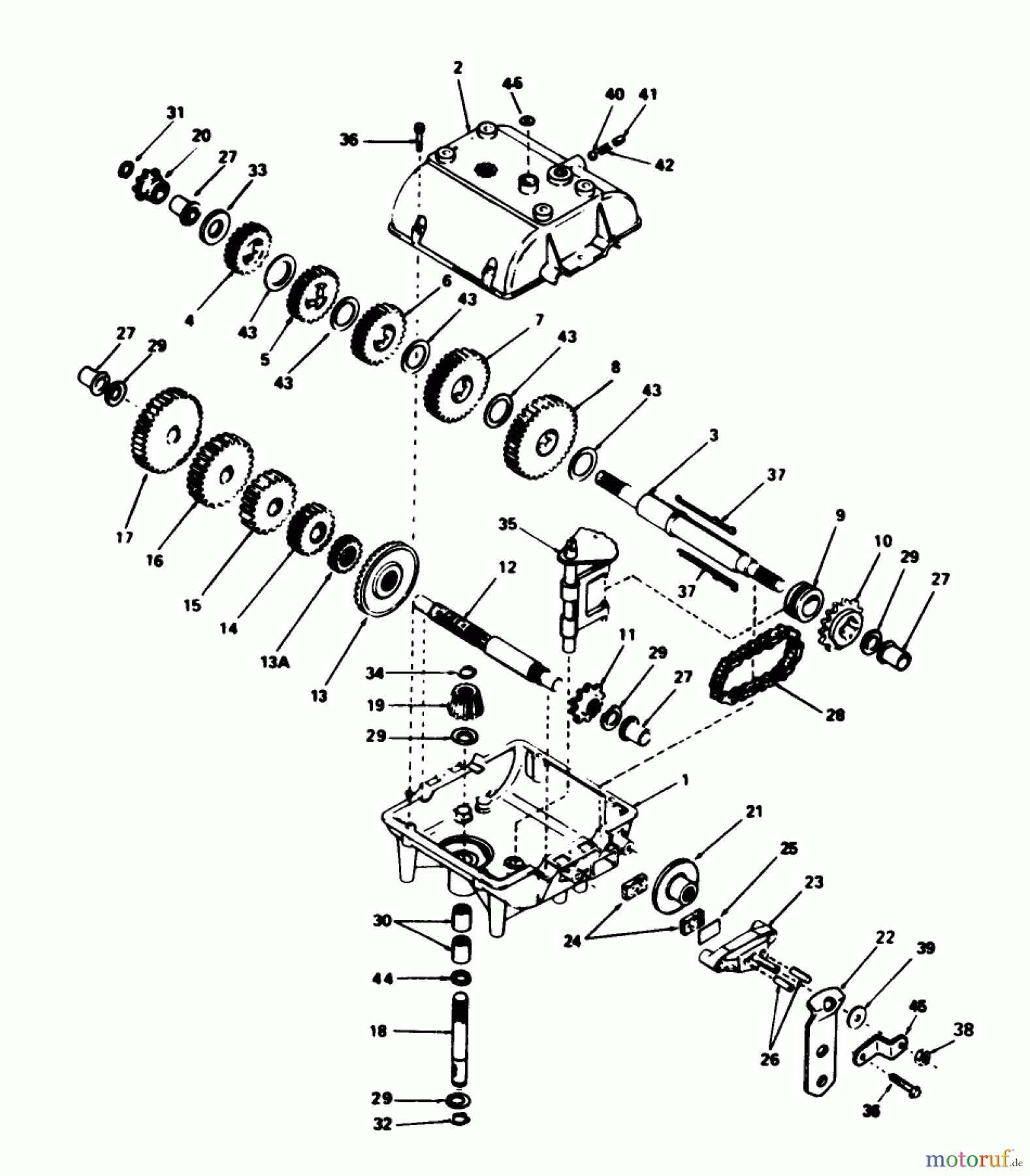 Toro Neu Mowers, Rear-Engine Rider 56133 (8-25) - Toro 8-25 Rear Engine Rider, 1992 (2000001-2999999) TRANSMISSION PEERLESS MODEL 700-025