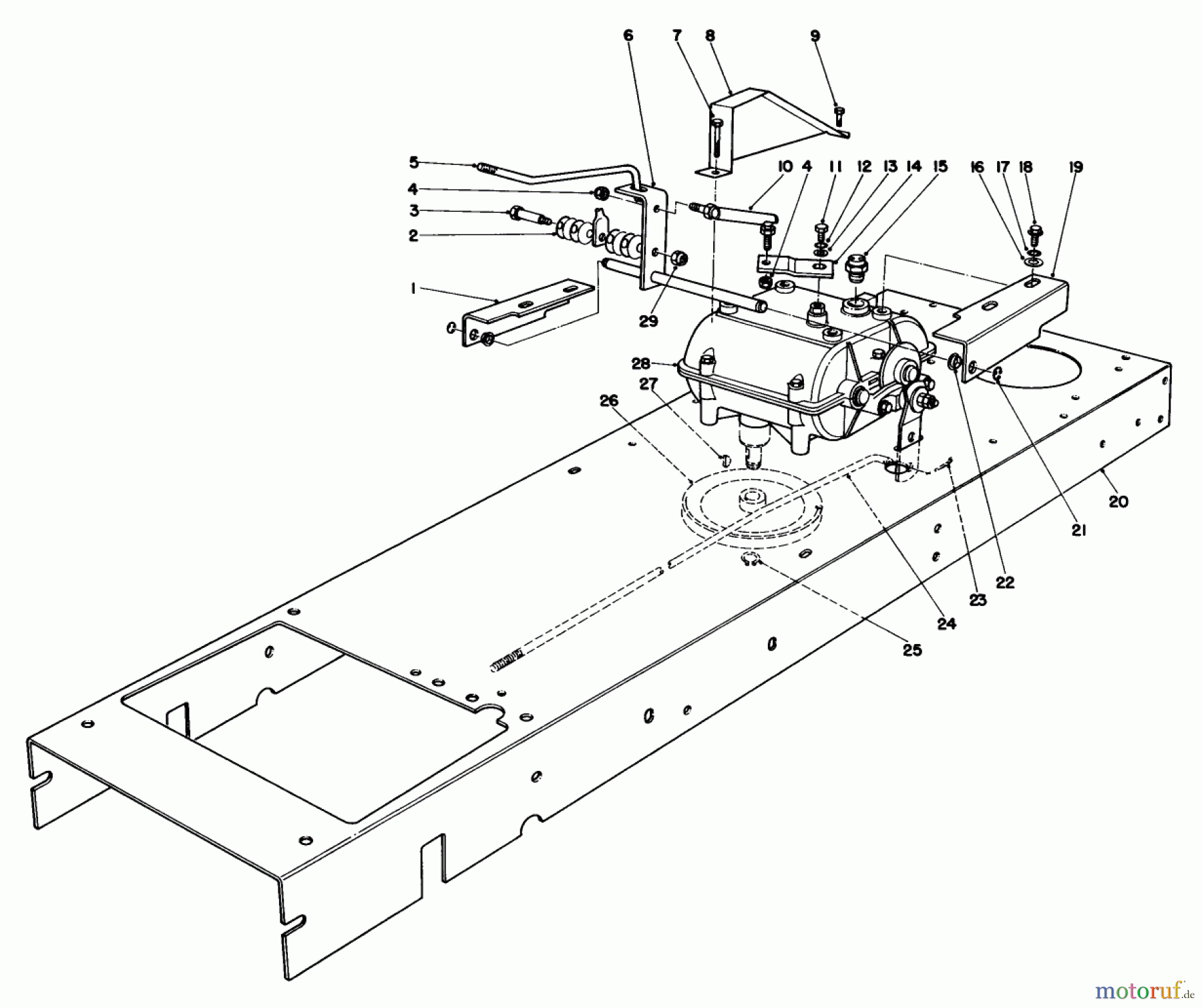 Toro Neu Mowers, Rear-Engine Rider 56145 (8-32) - Toro 8-32 Rear Engine Rider, 1983 (3000001-3999999) TRANSMISSION LINKAGE ASSEMBLY