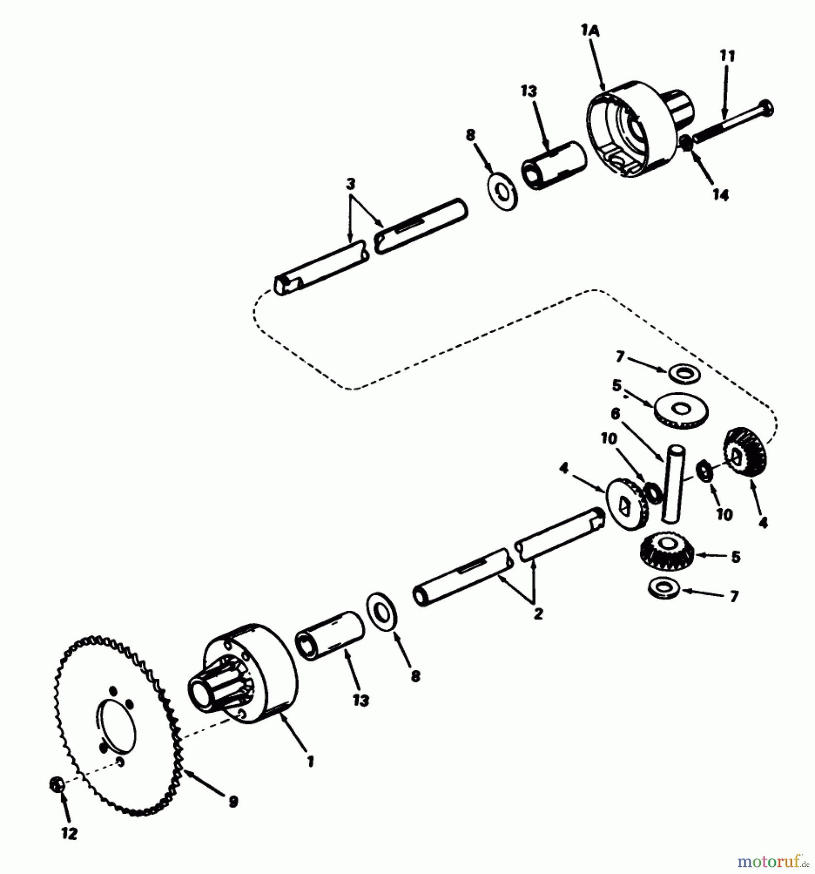 Toro Neu Mowers, Rear-Engine Rider 56145 (8-32) - Toro 8-32 Rear Engine Rider, 1984 (4000001-4999999) DIFFERENTIAL MODEL 100-024