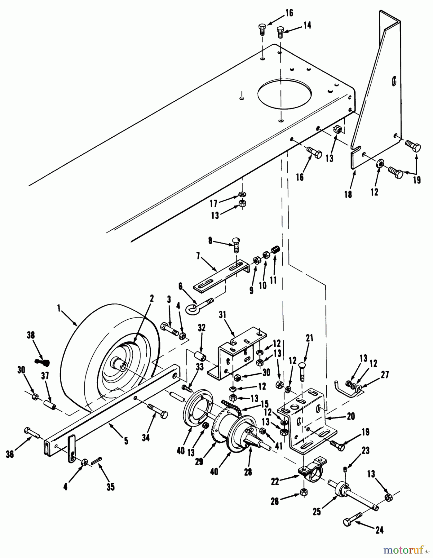 Toro Neu Mowers, Rear-Engine Rider 56175 (12-32) - Toro 12-32 Rear Engine Rider, 1990 (0000001-0999999) REAR AXLE ASSEMBLY