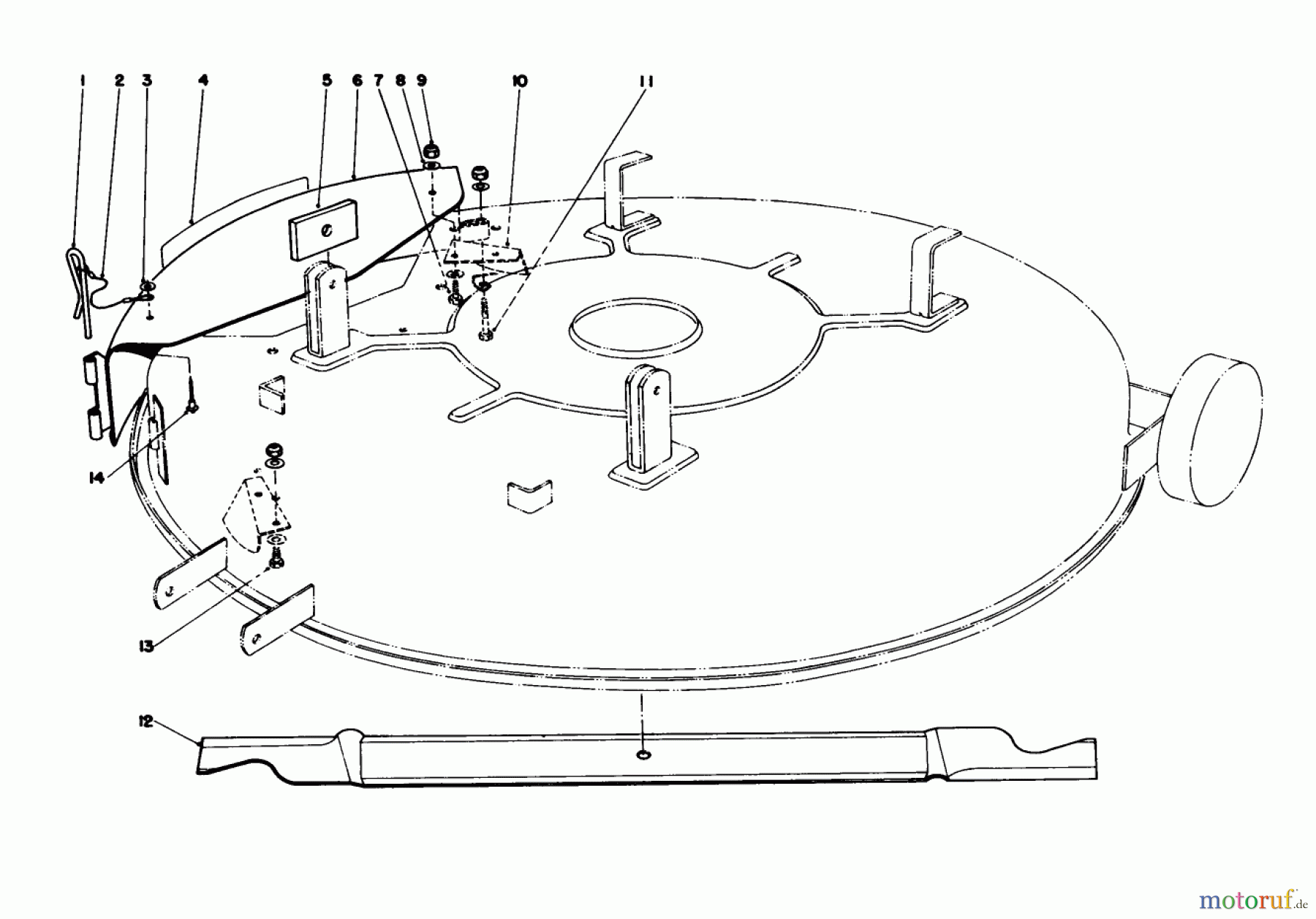 Toro Neu Mowers, Rear-Engine Rider 56170 (11-32) - Toro 11-32 Professional, 1986 (6000001-6999999) MULCHER KIT MODEL 59155 (OPTIONAL)