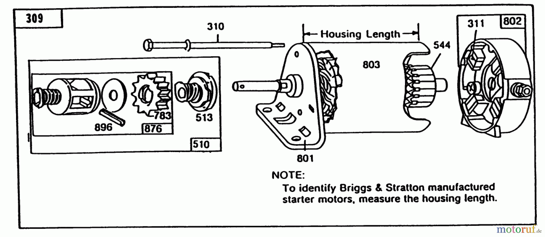 Toro Neu Mowers, Rear-Engine Rider 56150 (8-32) - Toro 8-32 Professional Rider, 1988 (8000001-8999999) BRIGGS & STRATTON STARTER MOTOR ASSEMBLY 12 H.P. REAR ENGINE RIDER ELEDTRIC MODEL 56175