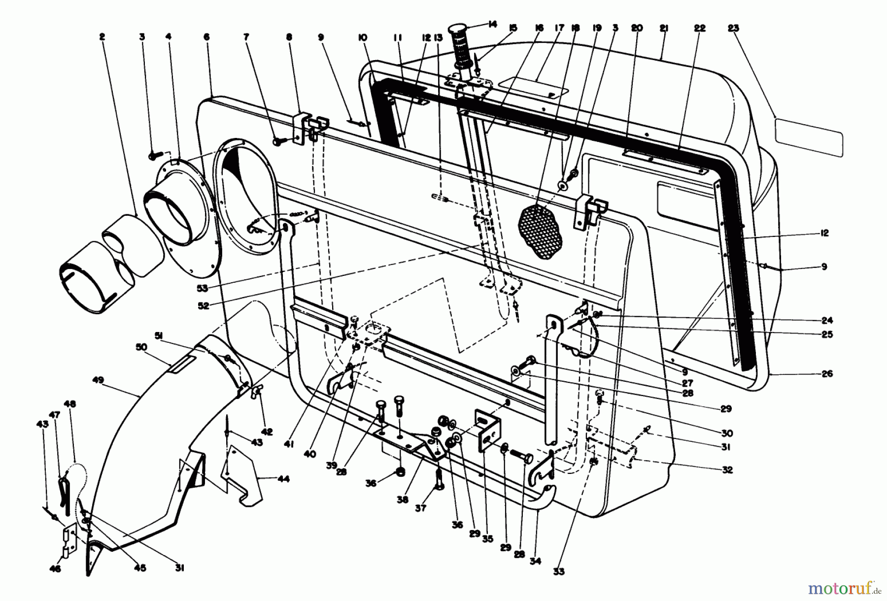 Toro Neu Mowers, Rear-Engine Rider 56150 (8-32) - Toro 8-32 Professional Rider, 1988 (8000001-8999999) EASY-EMPTY GRASS CATCHER MODEL 59111 (OPTIONAL)