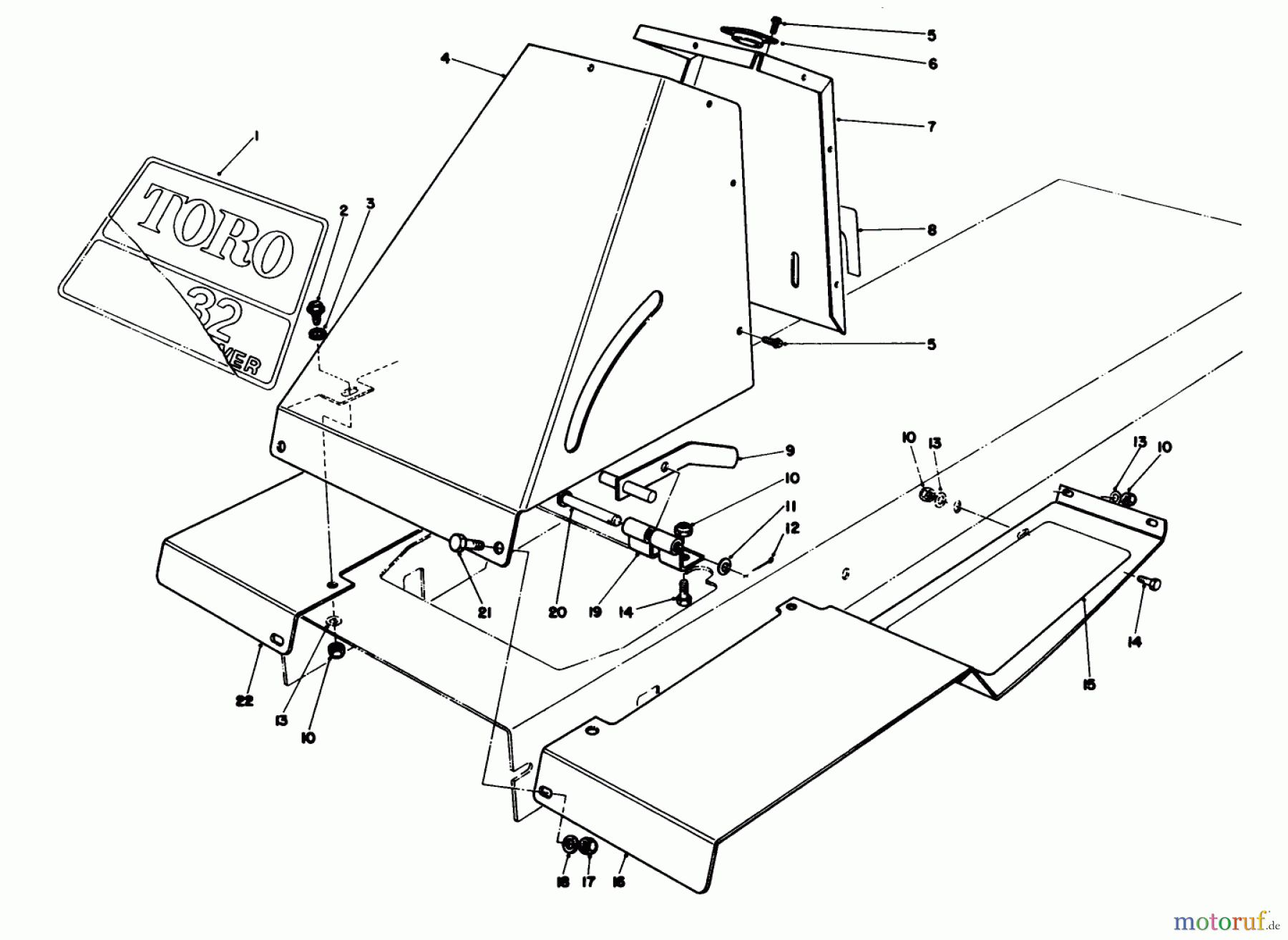 Toro Neu Mowers, Rear-Engine Rider 56150 (8-32) - Toro 8-32 Professional Rider, 1988 (8000001-8999999) FRONT TOWER ASSEMBLY