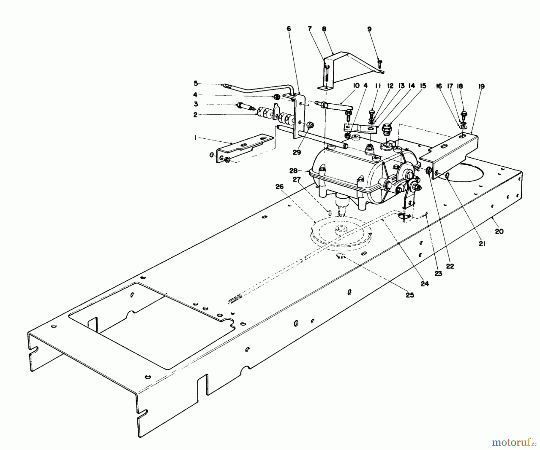 Toro Neu Mowers, Rear-Engine Rider 56155 (11-32) - Toro 11-32 Rear Engine Rider, 1985 (5000001-5999999) TRANSMISSION LINKAGE ASSEMBLY