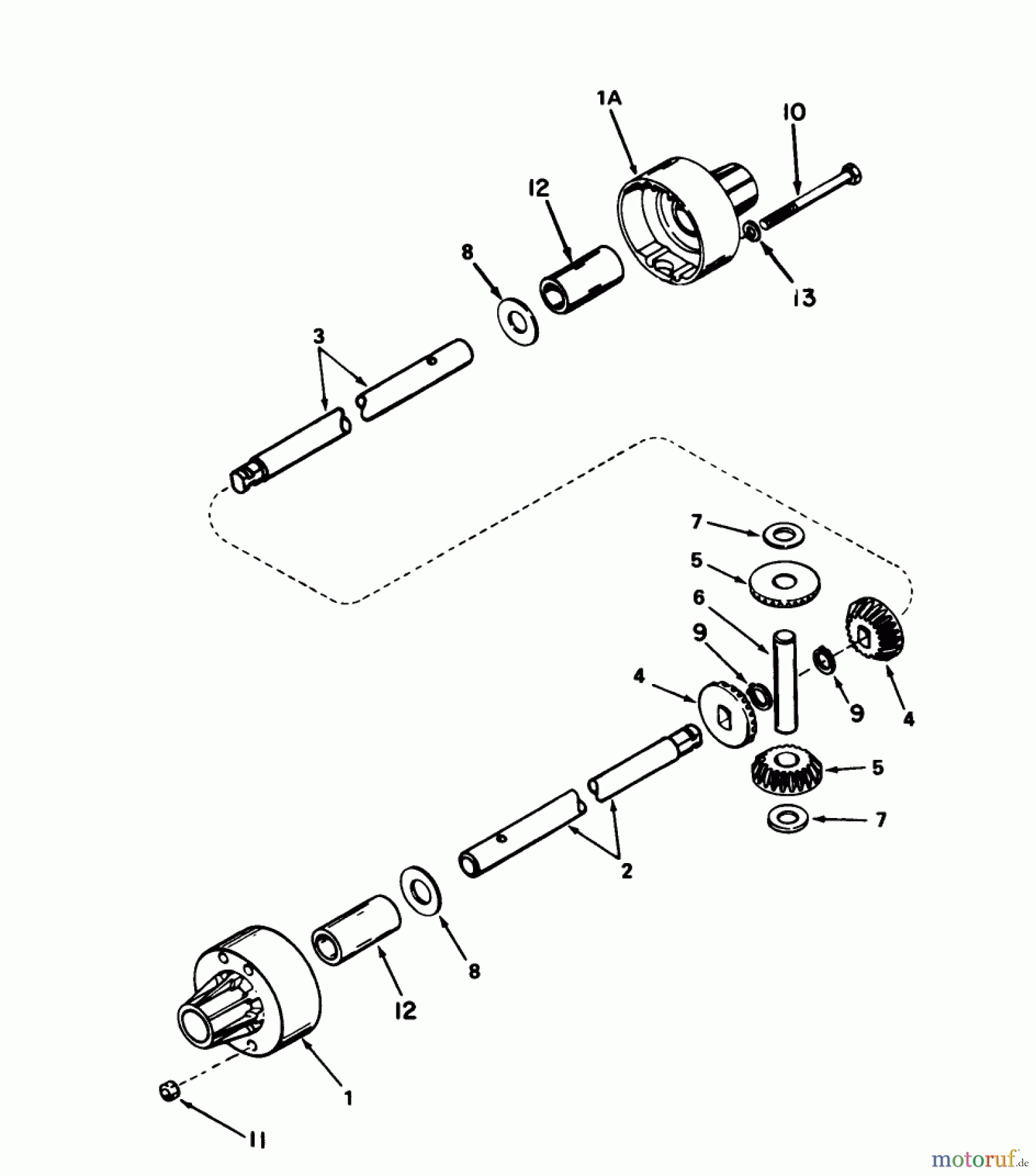 Toro Neu Mowers, Rear-Engine Rider 56155 (11-32) - Toro 11-32 Rear Engine Rider, 1986 (6000001-6999999) DIFFERENTIAL MODEL 100-050 (USED ON UNITS WITH SERIAL NO. 6001115_6001321)