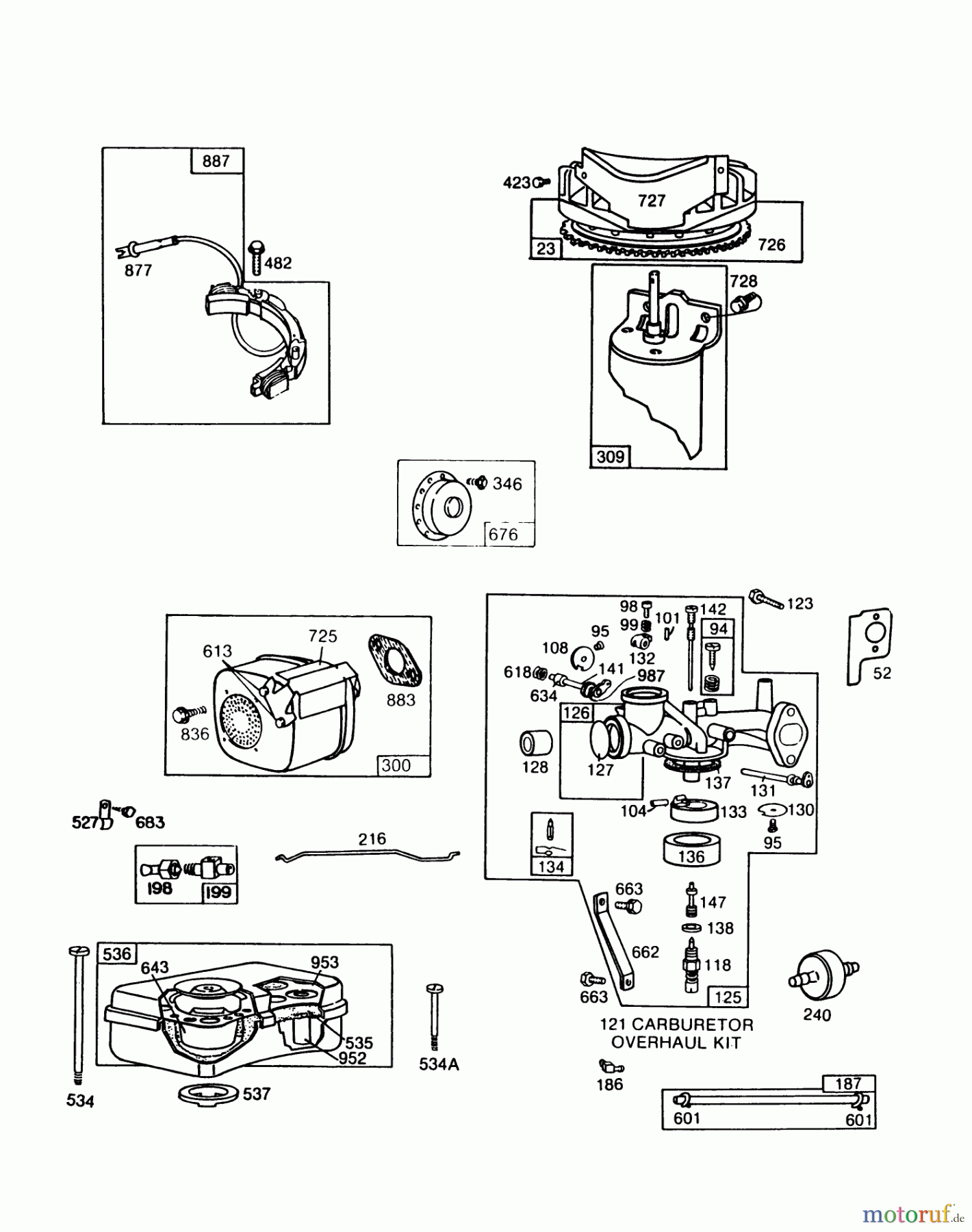 Toro Neu Mowers, Rear-Engine Rider 56155 (11-32) - Toro 11-32 Rear Engine Rider, 1986 (6000001-6999999) ENGINE BRIGGS & STRATTON MODEL NO. 252707-0621-01 #3