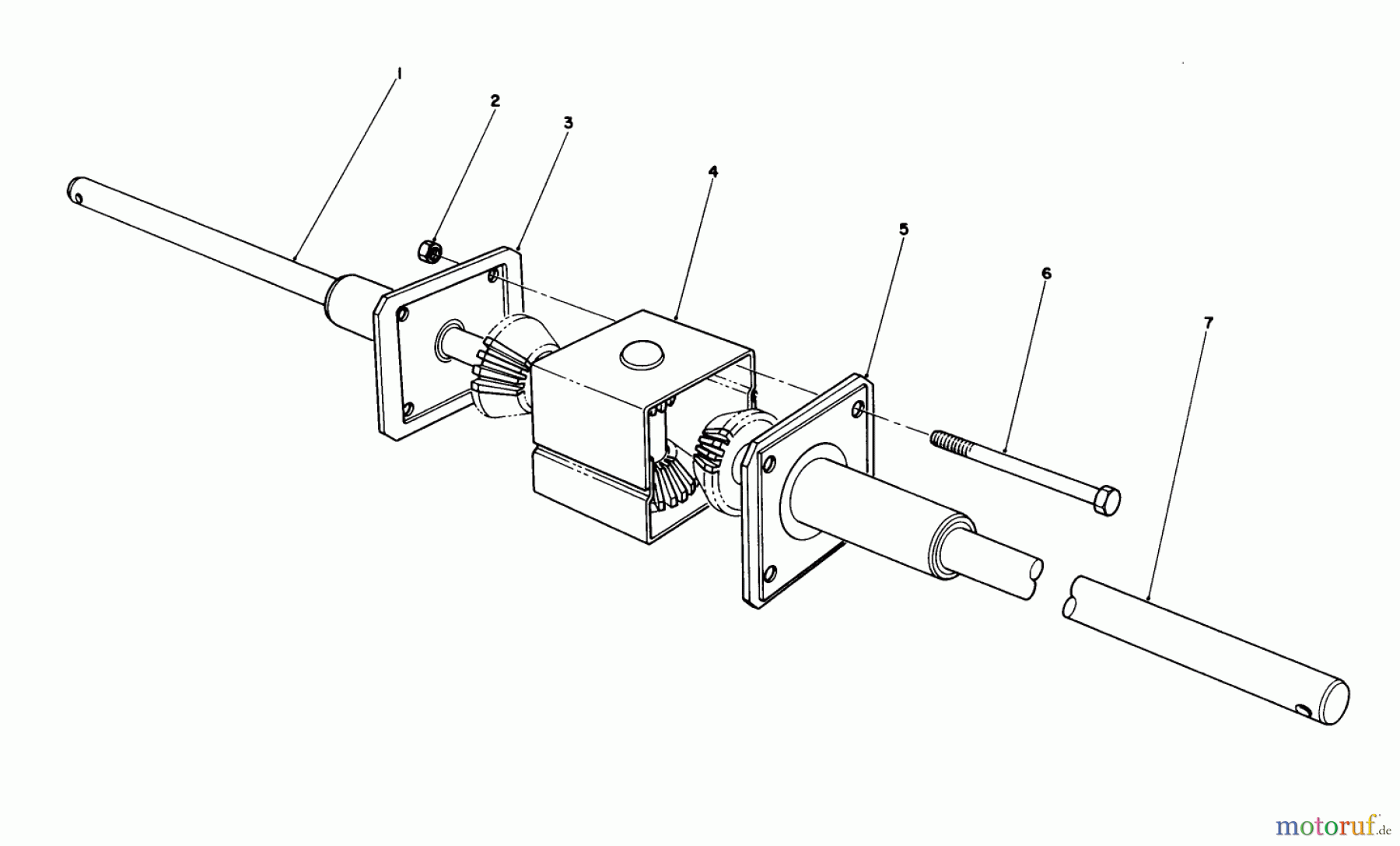 Toro Neu Mowers, Rear-Engine Rider 56155 (11-32) - Toro 11-32 Rear Engine Rider, 1987 (7000001-7999999) DIFFERENTIAL ASSEMBLY